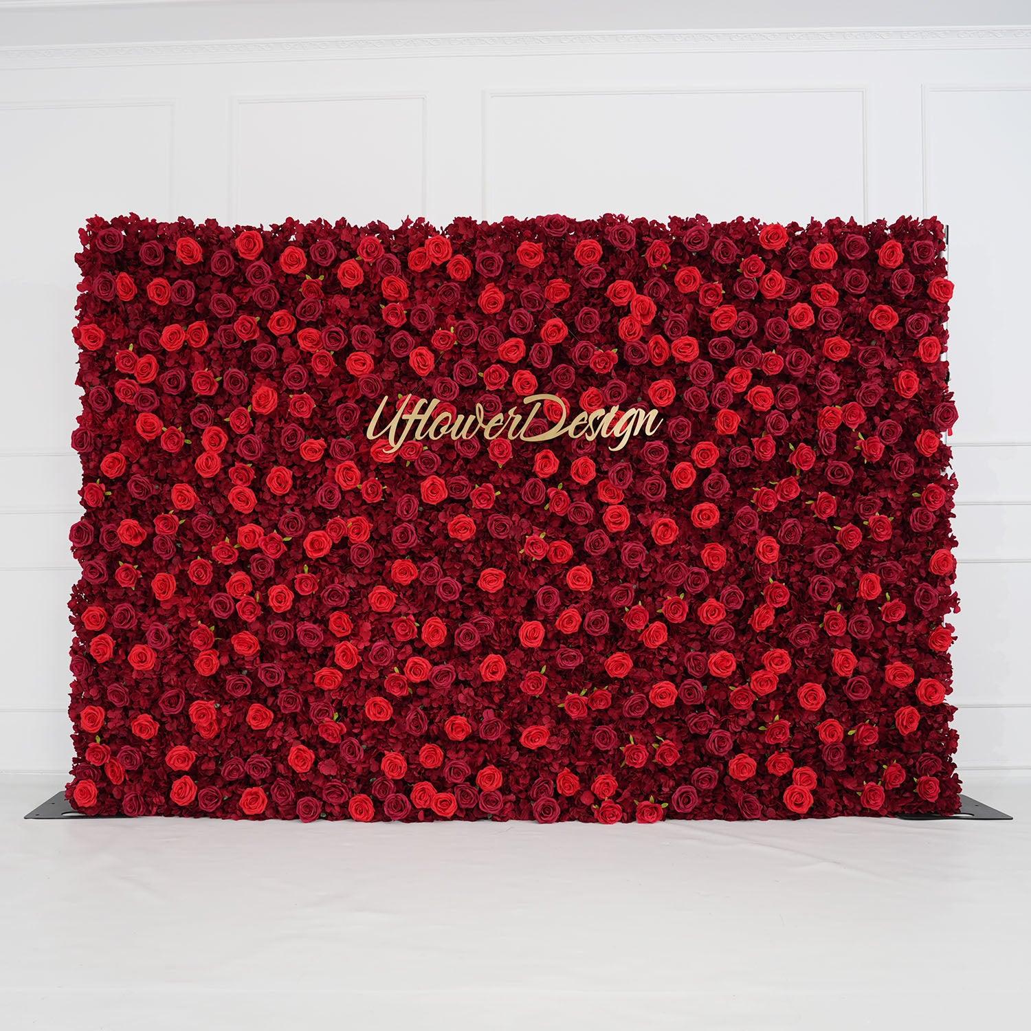 Artificial Red Rose Wedding Flower Wall Decoration Figure 6